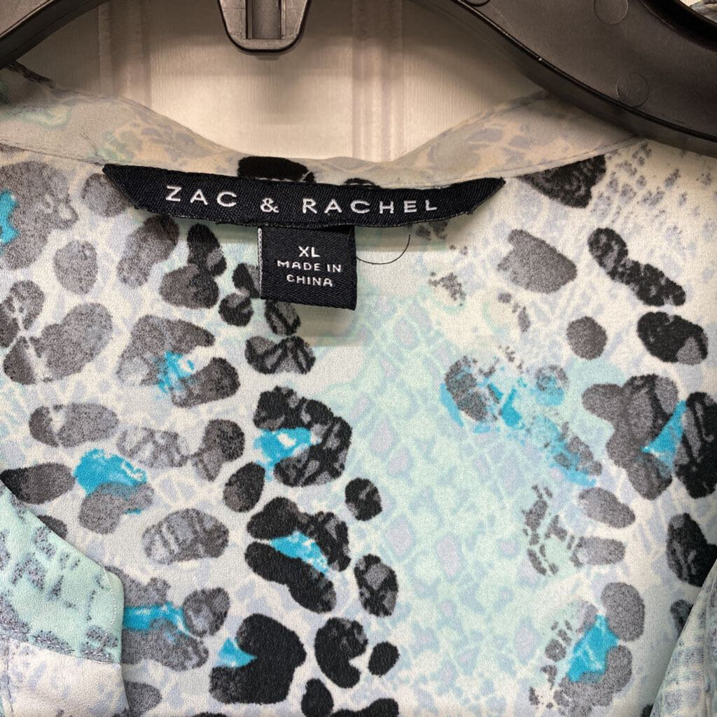 LONG SLEEVE VNECK WITH SNAKESKIN