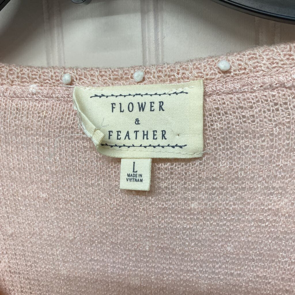*DISTRESS PINK AND WHITE POLKA DOTS WITH FRONT POCKET