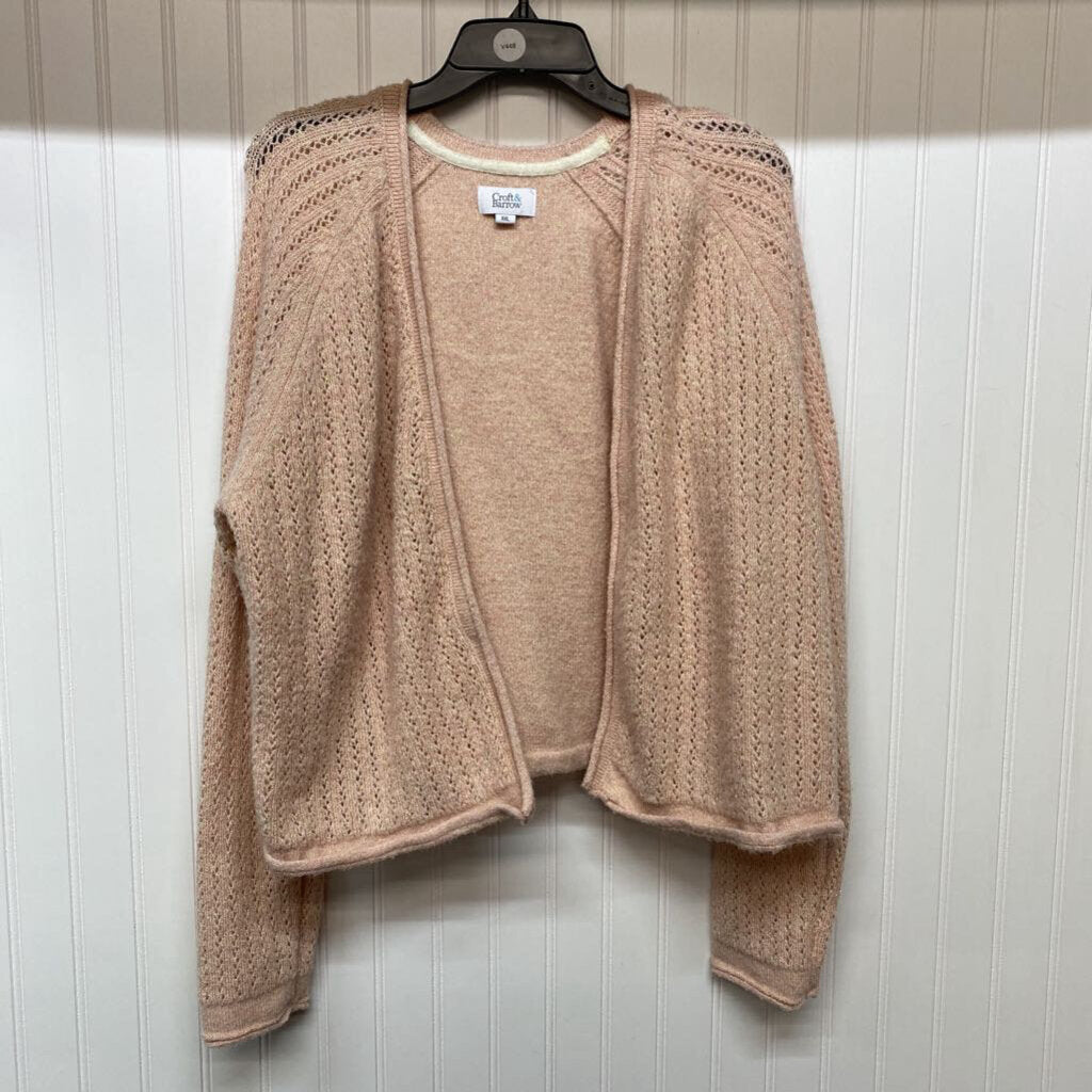 *OPRN FRONT CARDIGAN WITH GOLD HIGHLIGHT