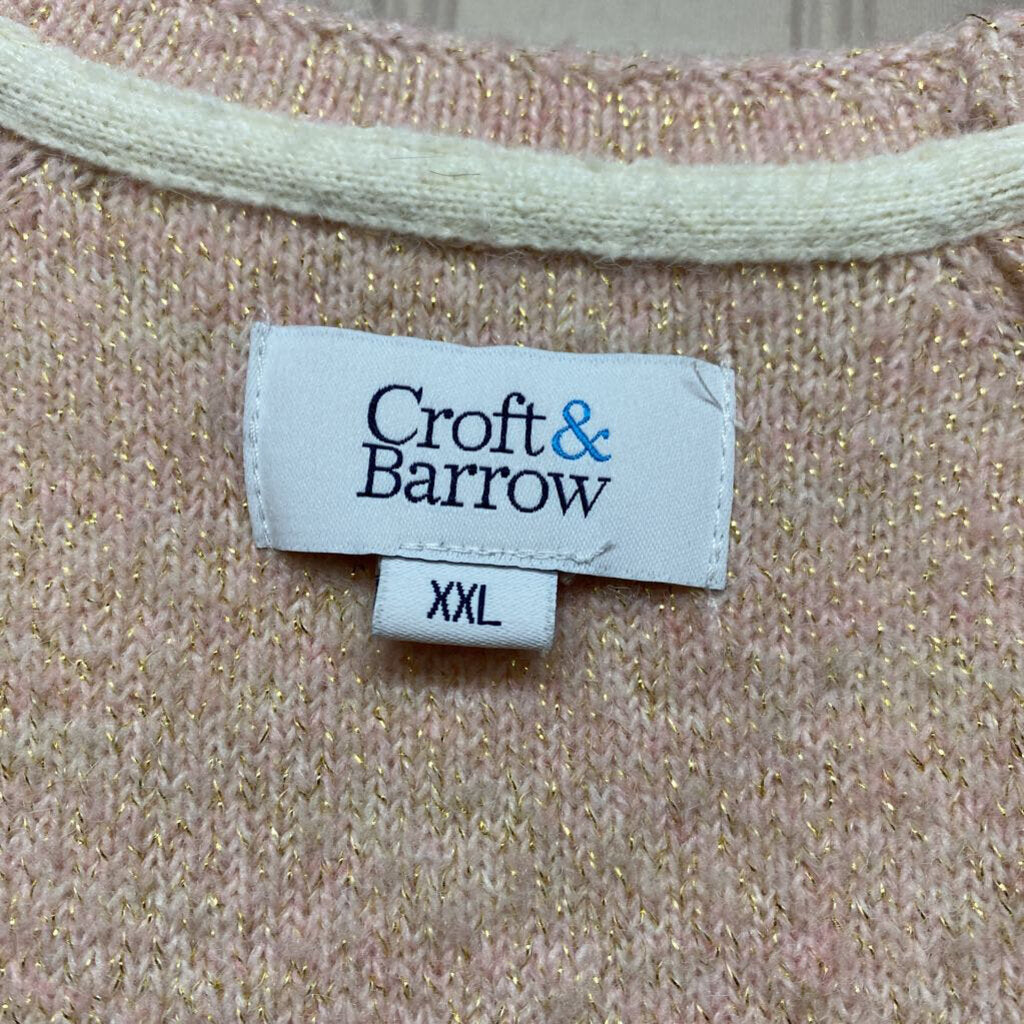*OPRN FRONT CARDIGAN WITH GOLD HIGHLIGHT