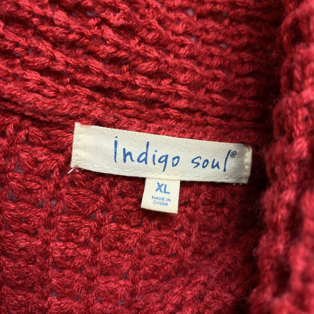 *CHUNKY WRAP COWL NECK WITH ACCENT BUTTON
