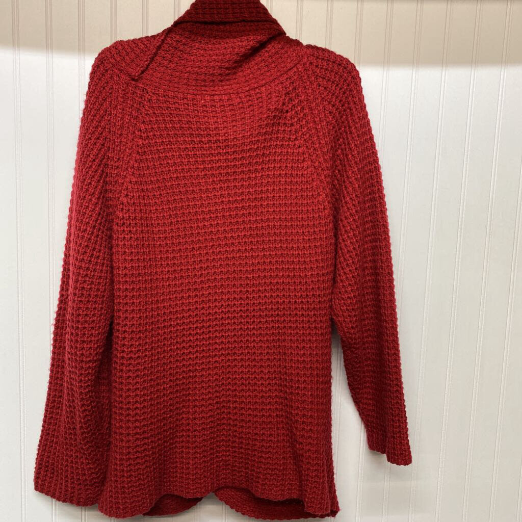 *CHUNKY WRAP COWL NECK WITH ACCENT BUTTON