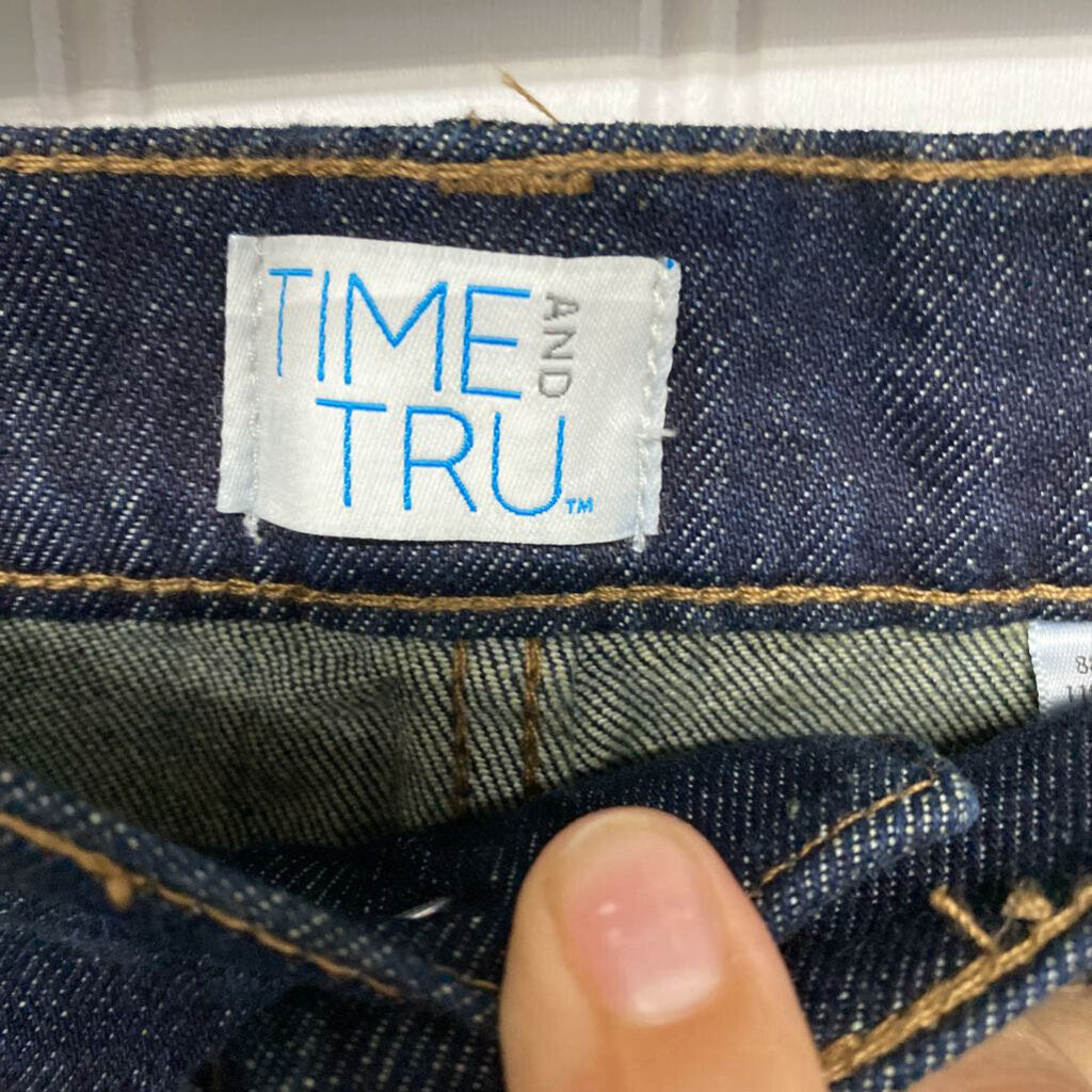 DARK DENIM BARREL LEG JEANS