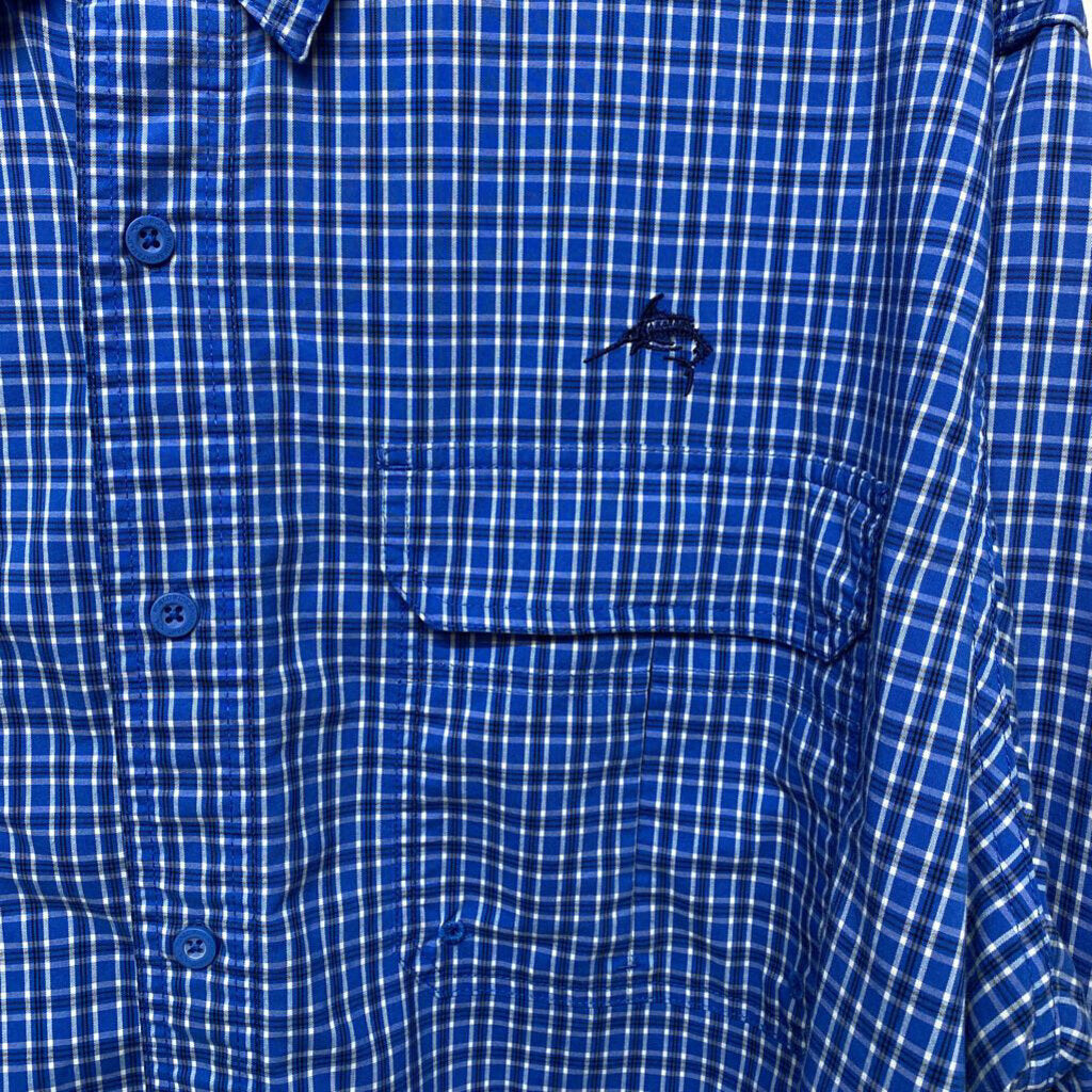BLUE PLAID FISHING LONG SLEEVE SHIRT