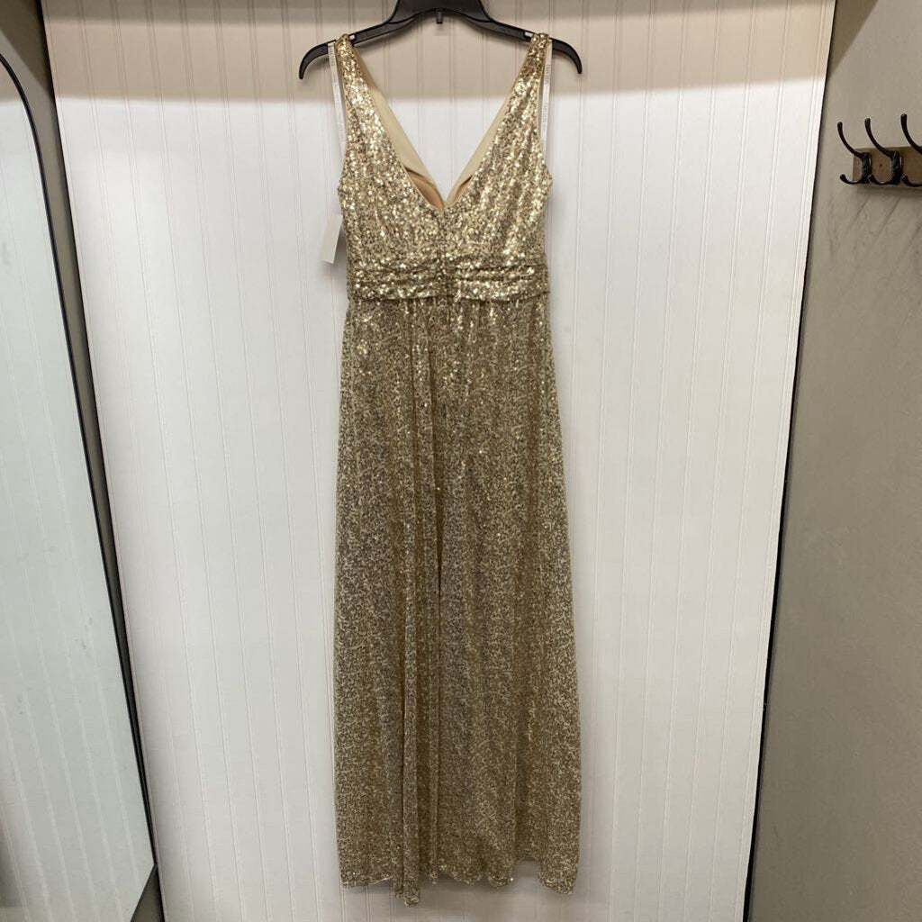 HALTER TOP SEQUINS GOLD