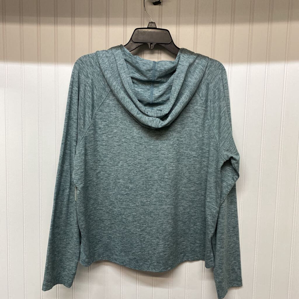 *SOLID LONG SLEEVE ACTIVE HOODIE SHIRT