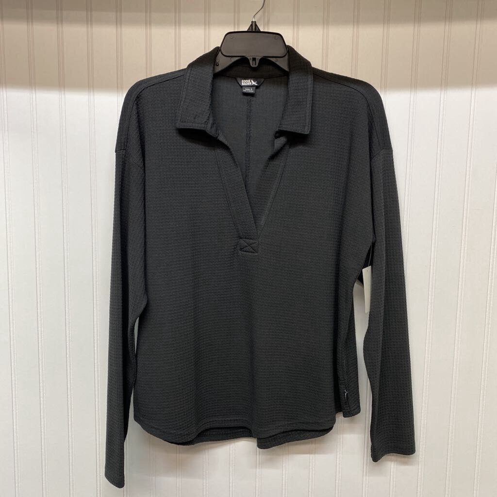 *BASIC WAFFLE LONG SLEEVE VNECK SHIRT