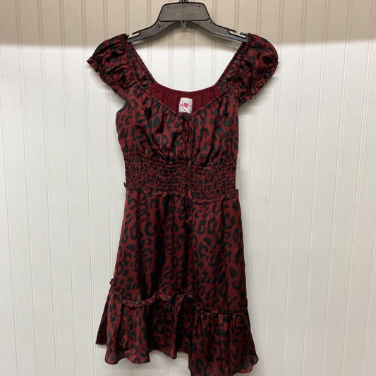 *ELASTIC CAP SLEEVE CHEETAH PRINT DRESS