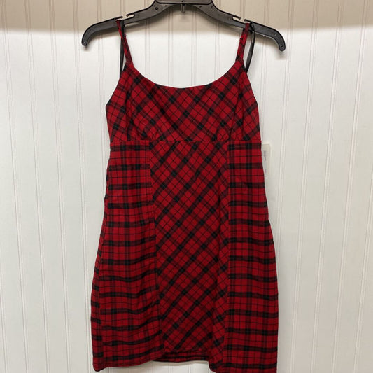 *SPAGHETTI STRAP SHORT PLAID DRESS