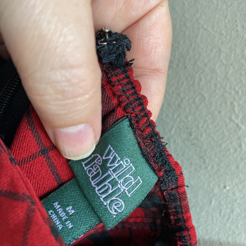 *SPAGHETTI STRAP SHORT PLAID DRESS