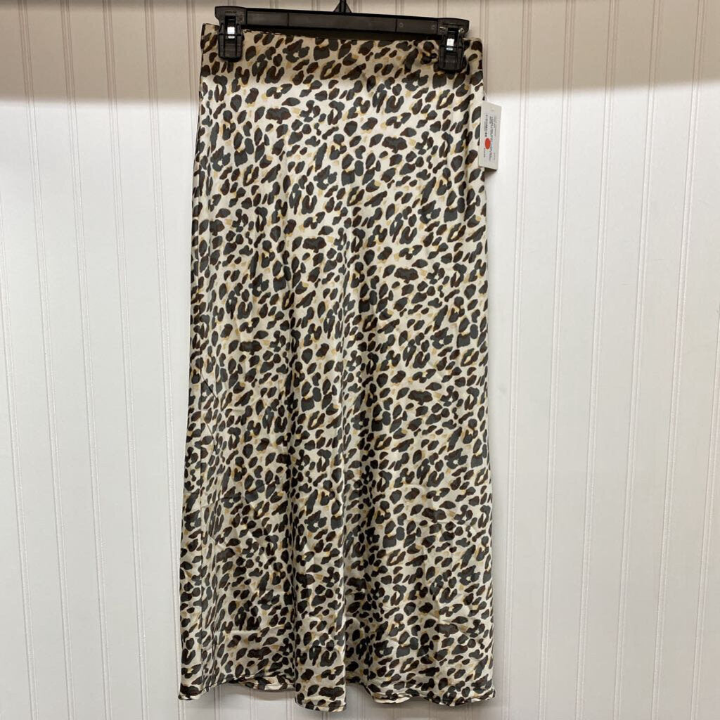 *LONG SILK CHEETAH SKIRT