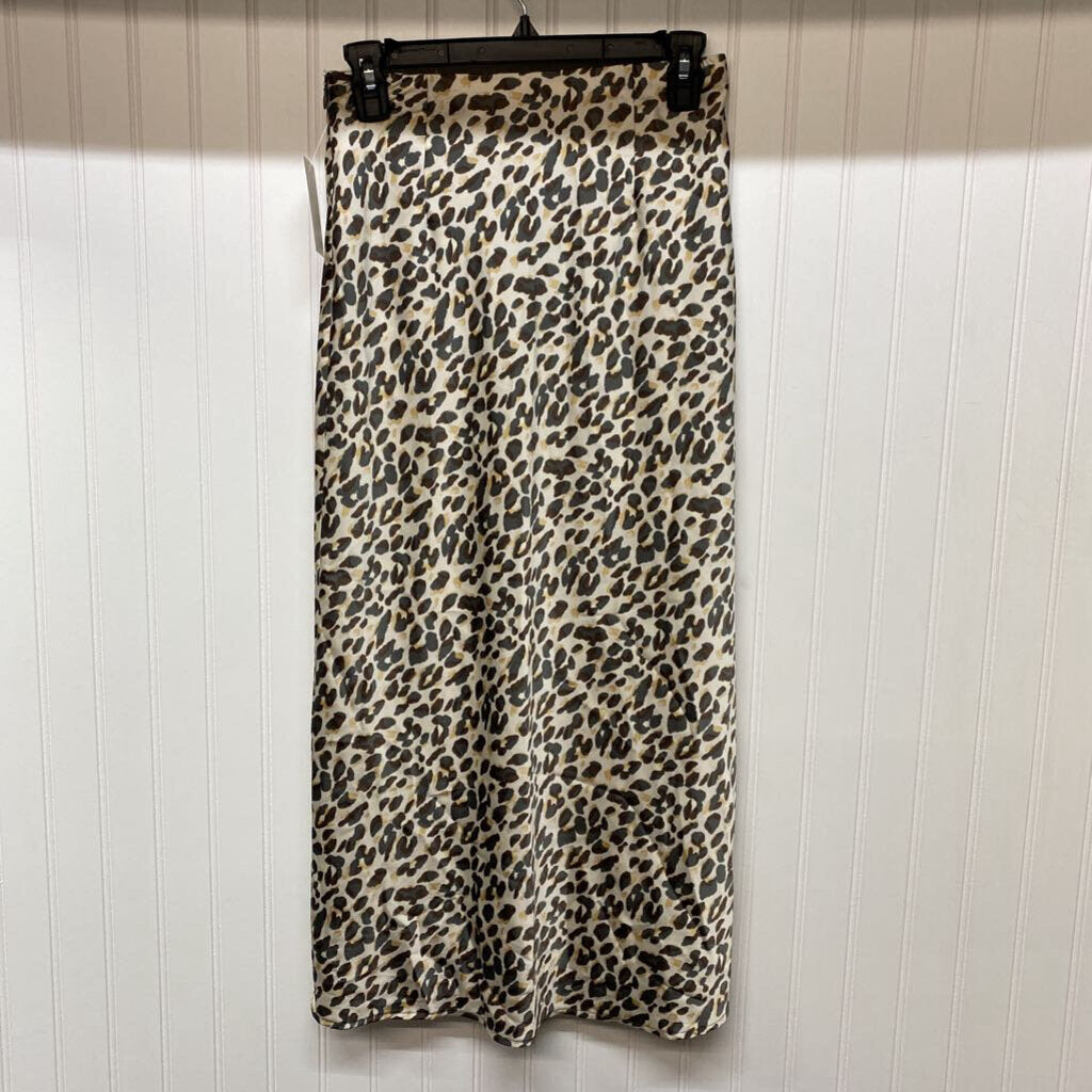 *LONG SILK CHEETAH SKIRT