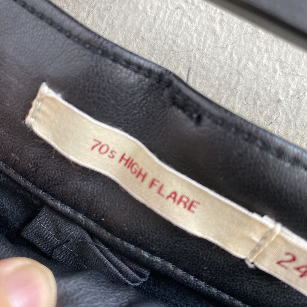 *WIDE LEG PLEATHER PANTS