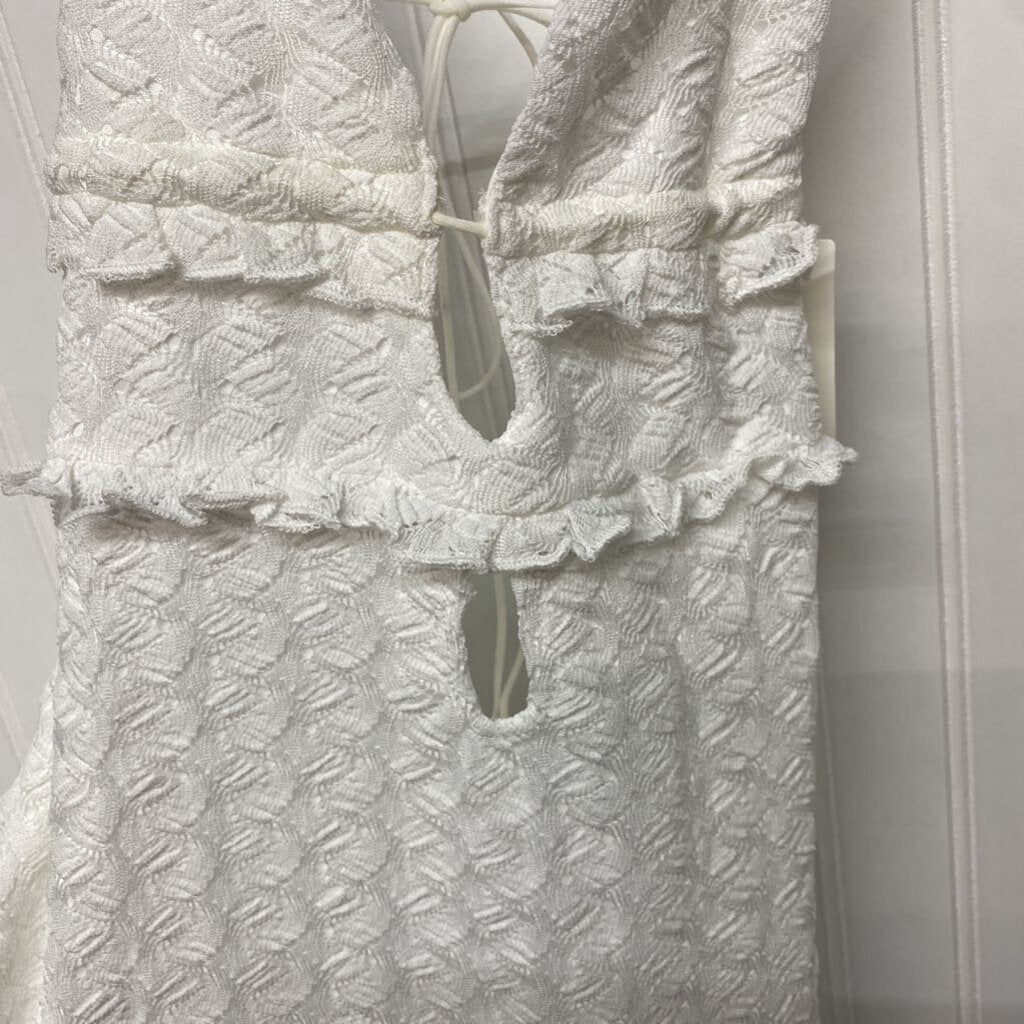 *HALTER WHITE LONG LACE DRESS