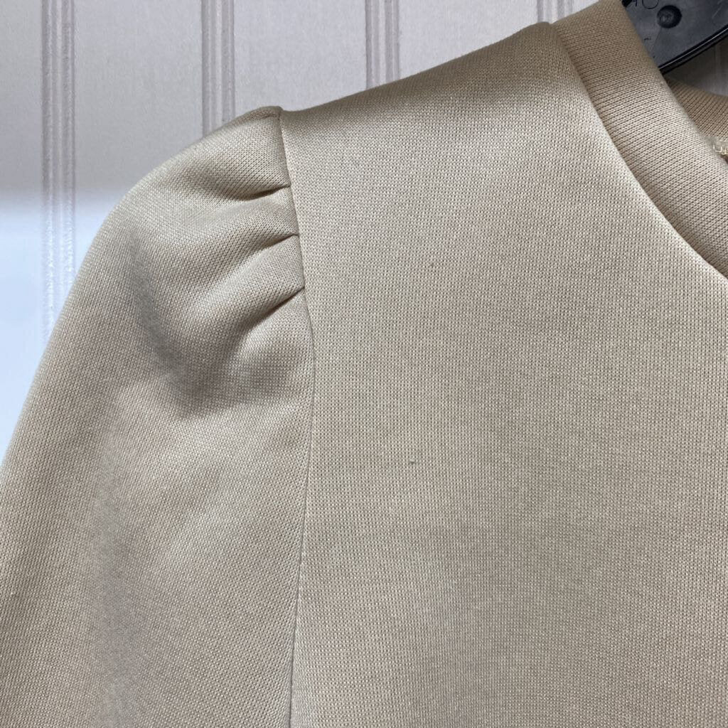 EMBROIDERY SLEEVE BASIC SWEATSHIRT