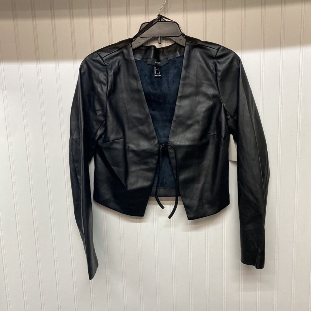 *PLEATHER OPEN FRONT TIE