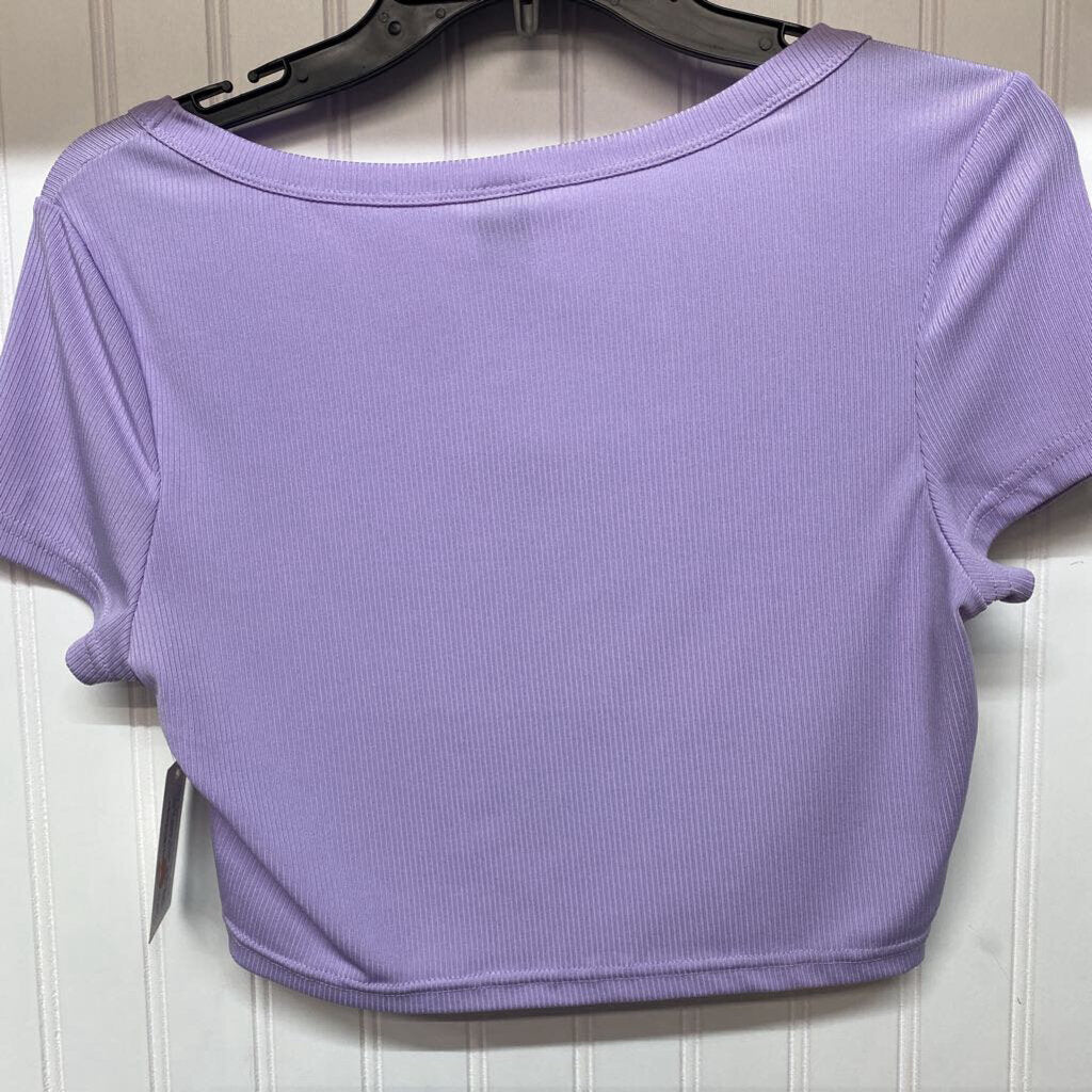 *RIBBED SCOOP NECK CROP TOP