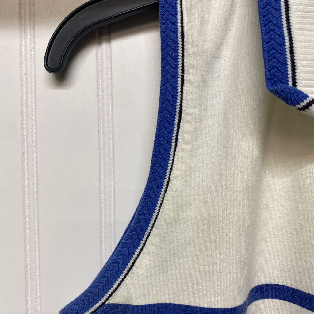 *COLLARED V NECK STRIPED TANK TOP