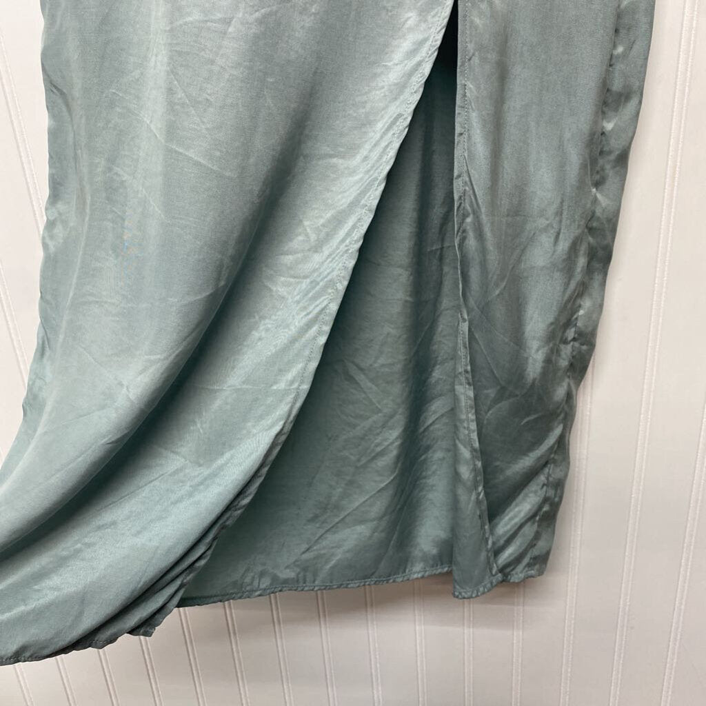 *LONG SHEER SOLID LIGHT BLUE SKIRT