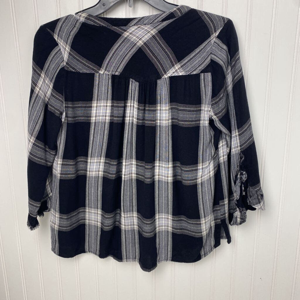 3/4 SLEEVE BUTTON UP BLOUSE