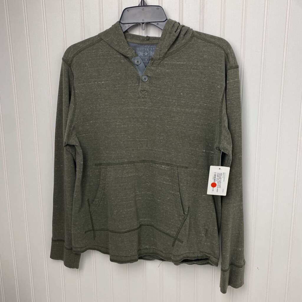 LONG SLEEVE HOODED KNIT SHIRT