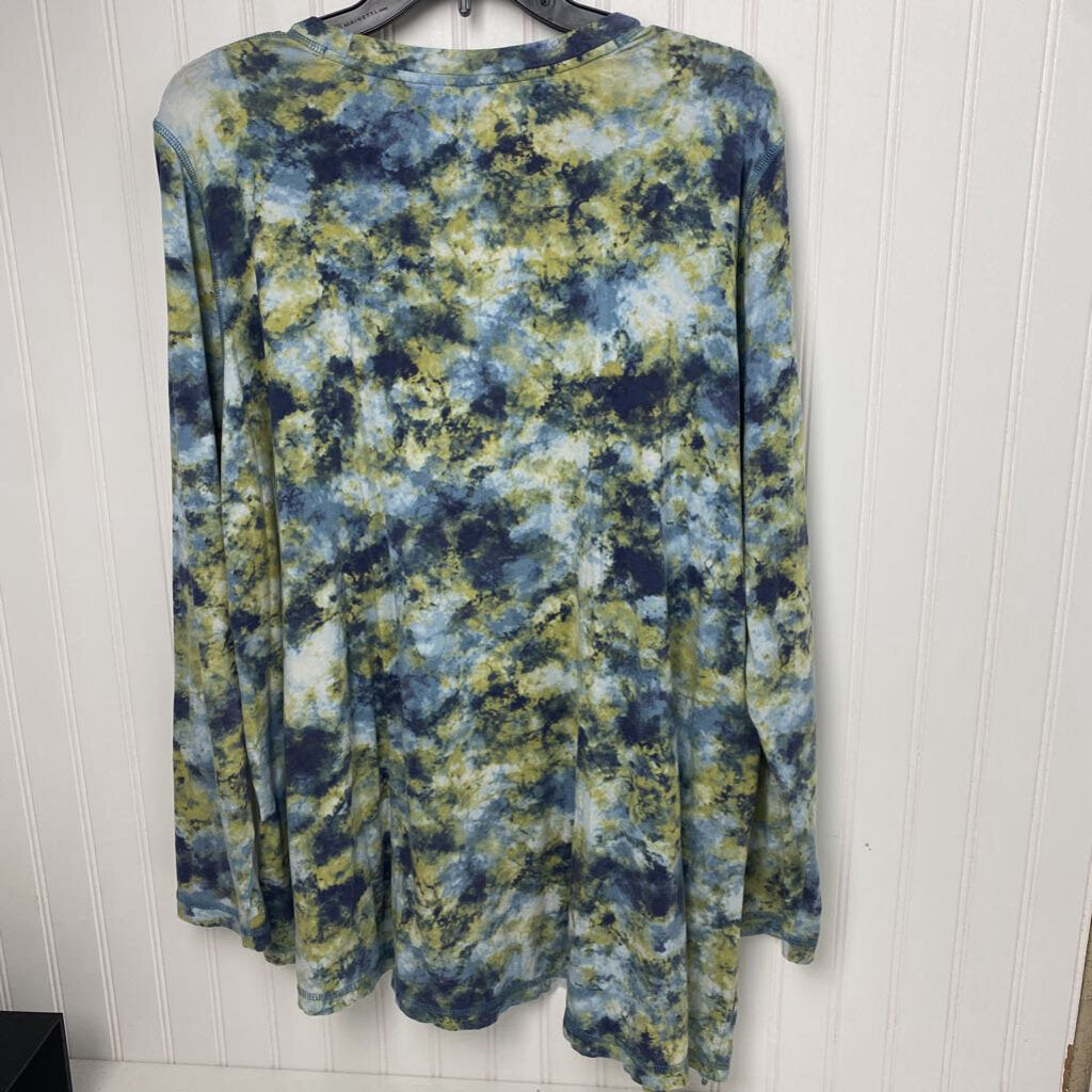 LONG SLEEVE TIE DYED KNIT TOP