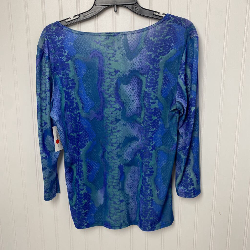 SNAKESKIN PRINTED KNIT TOP
