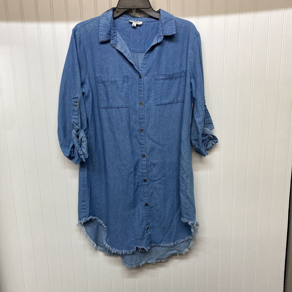 LONG SLEEVED DENIM DRESS