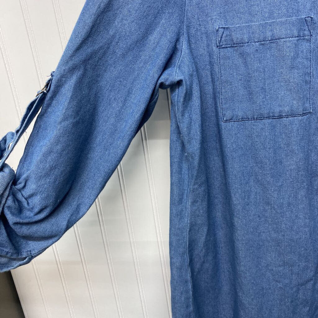 LONG SLEEVED DENIM DRESS