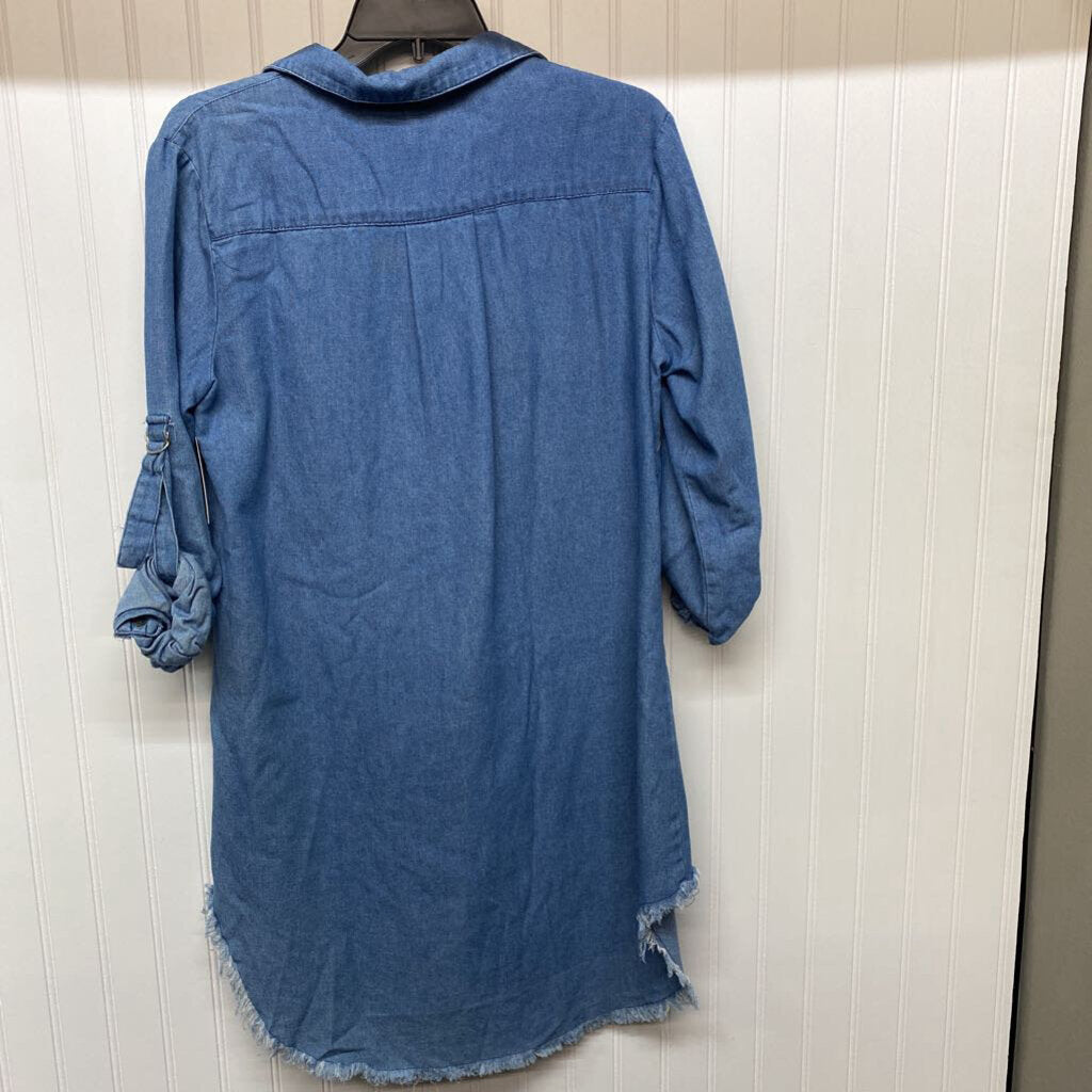 LONG SLEEVED DENIM DRESS