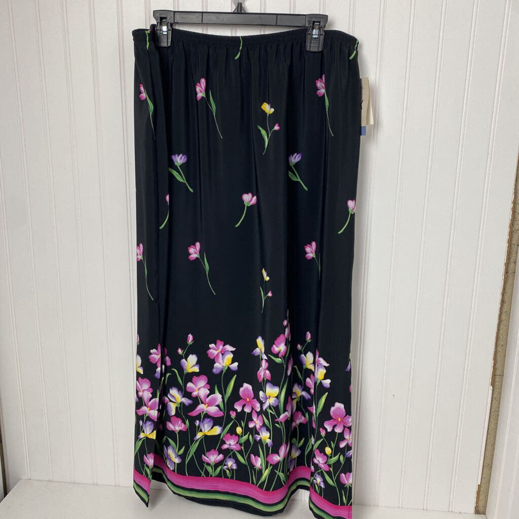 LONG FLORAL PRINT SKIRT