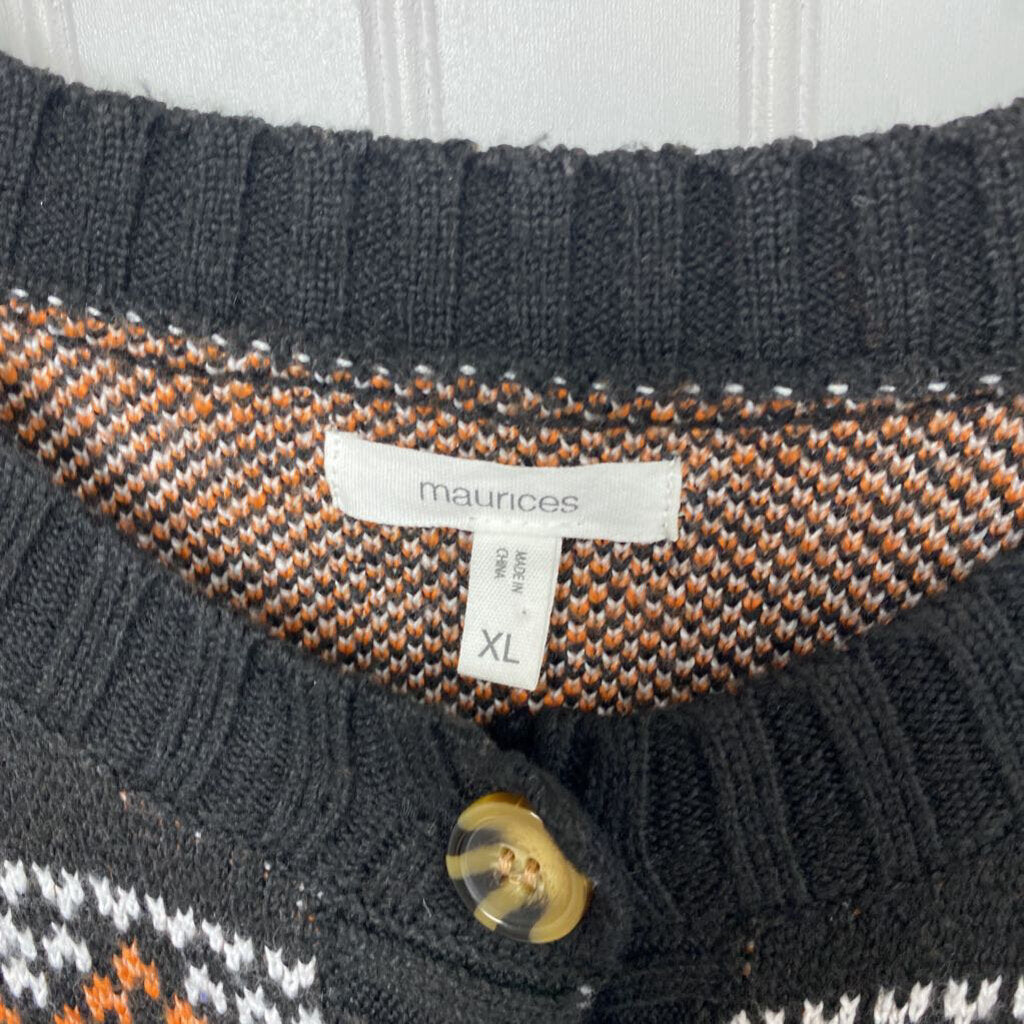 HALLOWEEN BUTTON UP SWEATER