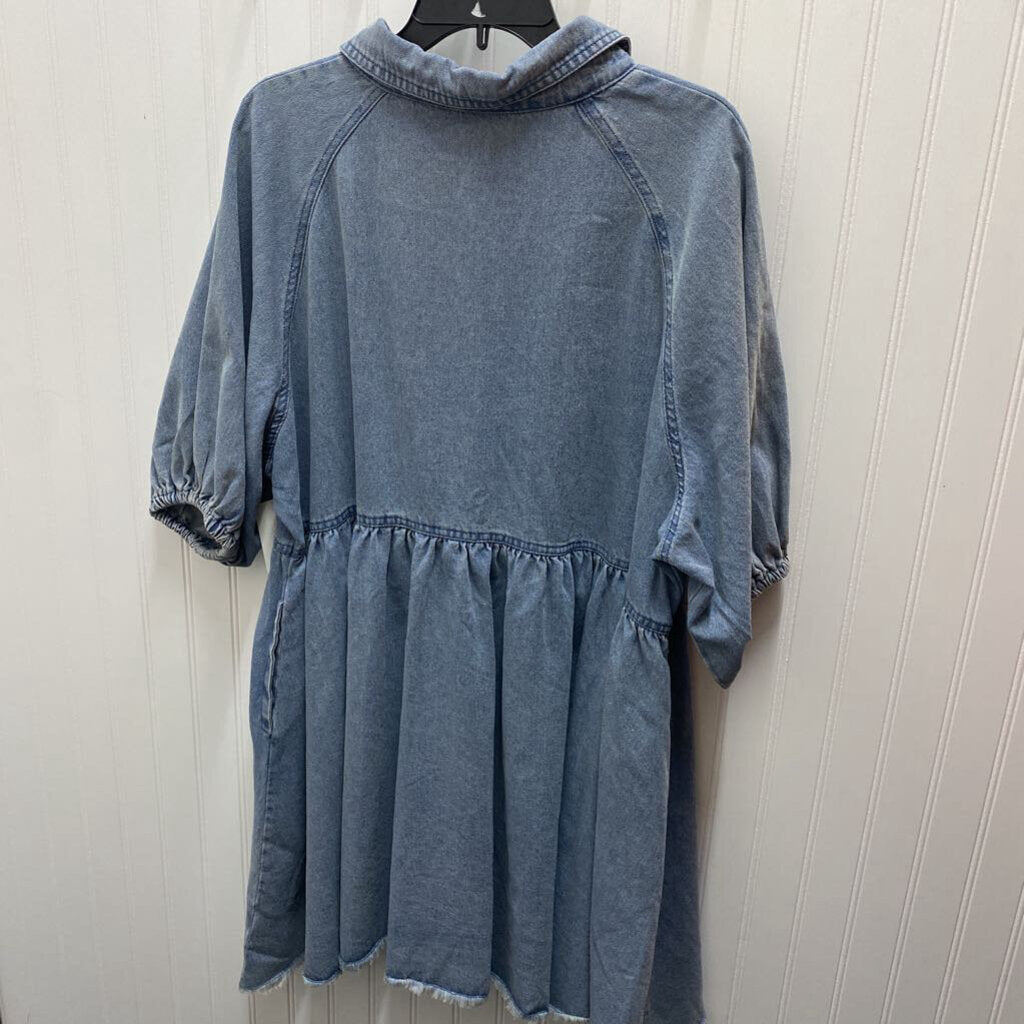SHORT DENIM DRESS