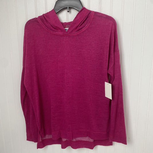 LONG SLEEVE HOODED KNIT TOP