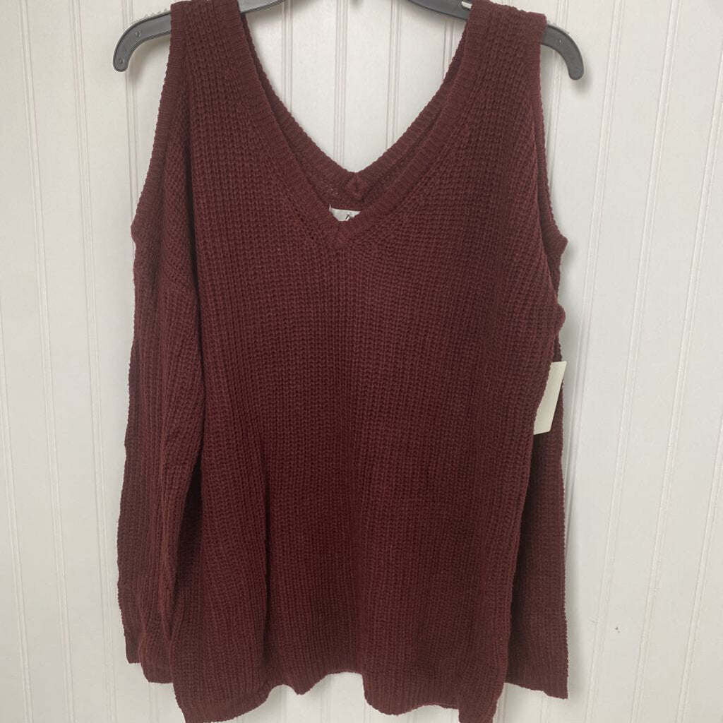 COLD SHOULDER SWEATER
