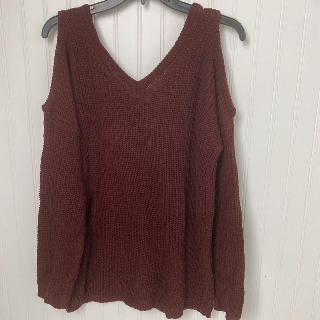 COLD SHOULDER SWEATER