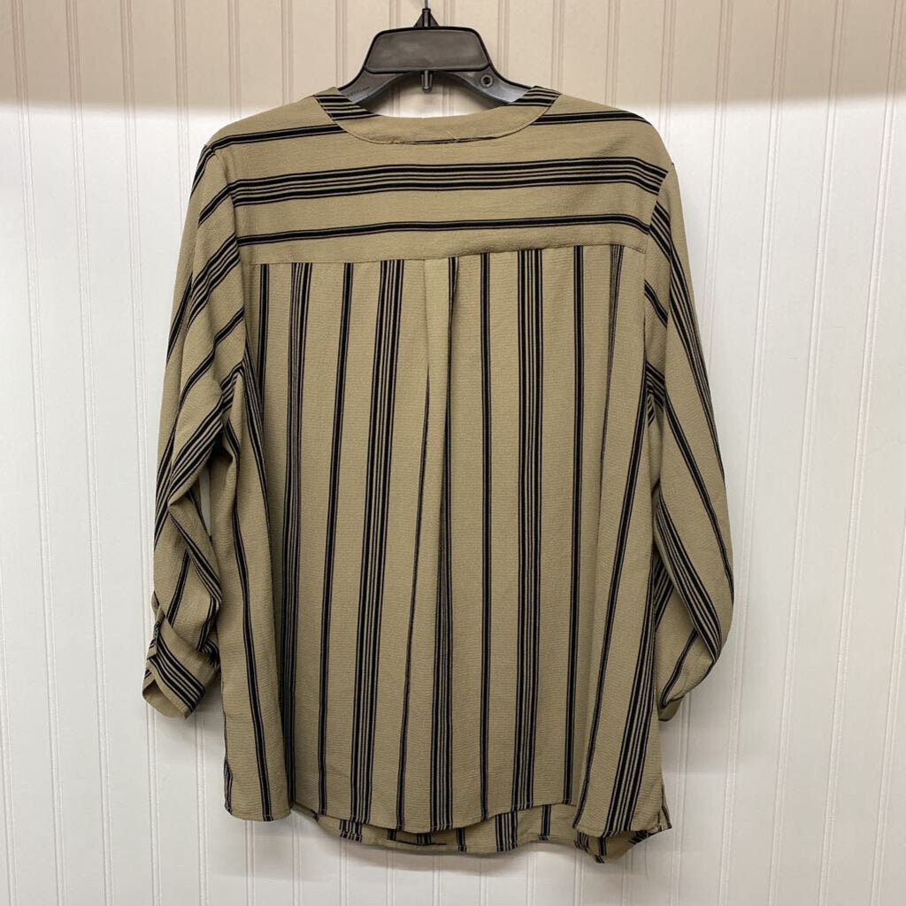 L/S STRIPE DRESS SHIRT FRONT POCKET