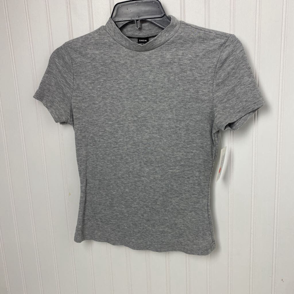 SHORT SLEEVE RIB KNIT TEE