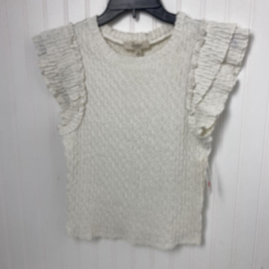 SHORT SLEEVE KNIT TOP