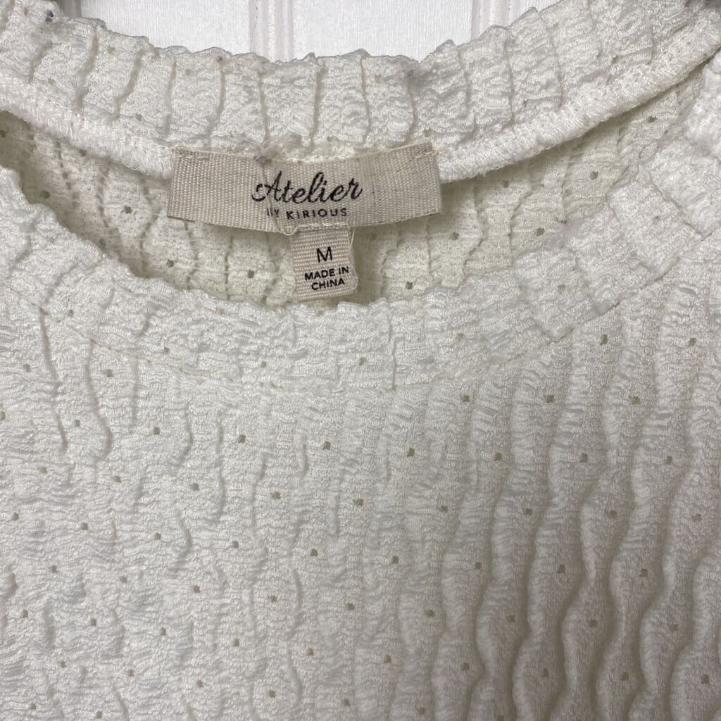 SHORT SLEEVE KNIT TOP