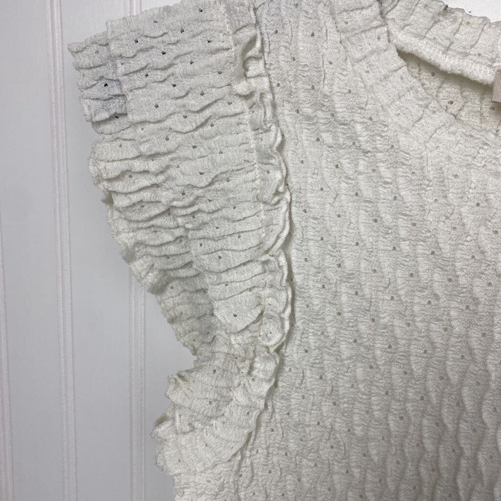 SHORT SLEEVE KNIT TOP