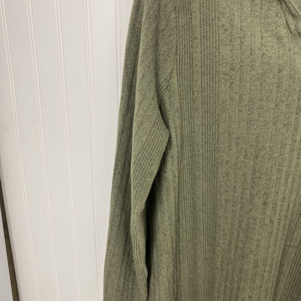 *COLLAR RIBBED LONG SLEEVE BASIC SHIRT