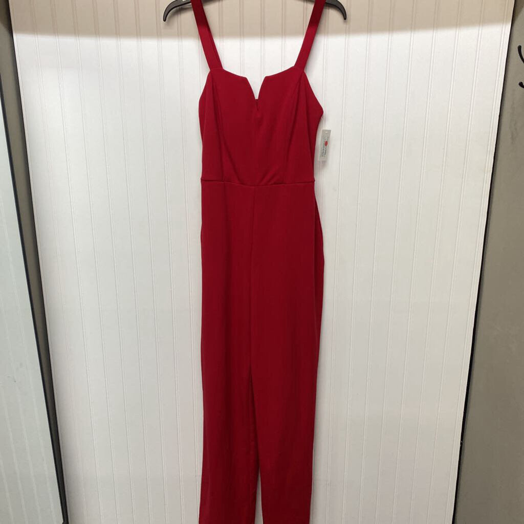 *RED DRESSY PANT ROMPER