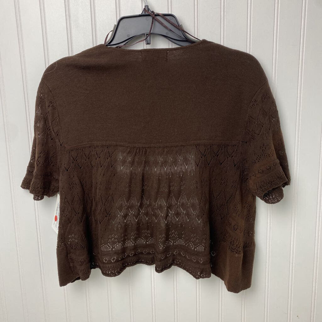 CROPPED SHORT SLEEVED CARDIGAN