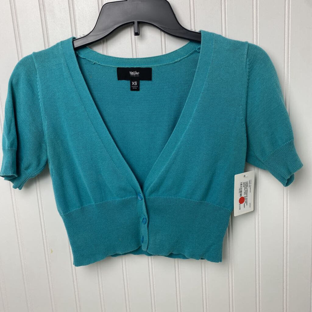 CROPPED SHORT SLEEVED CARDIGAN