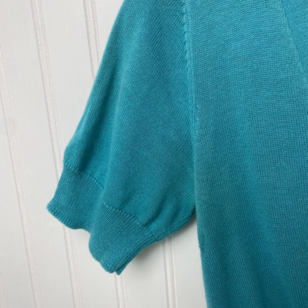 CROPPED SHORT SLEEVED CARDIGAN
