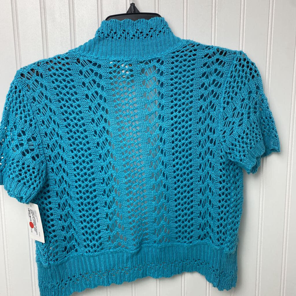 LOOSE KNIT CROPPED SHORT SLEEVED