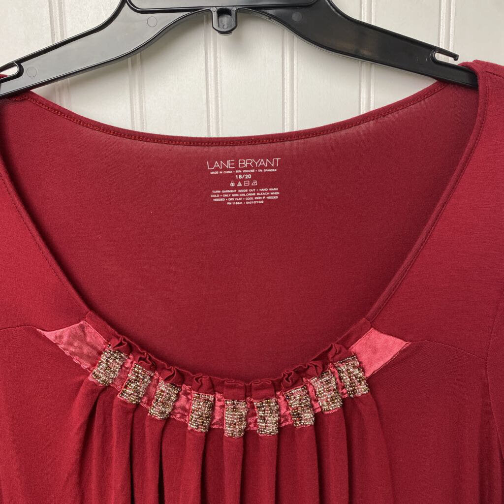 EMBELISHED NECKLINE LONG SLEEVED