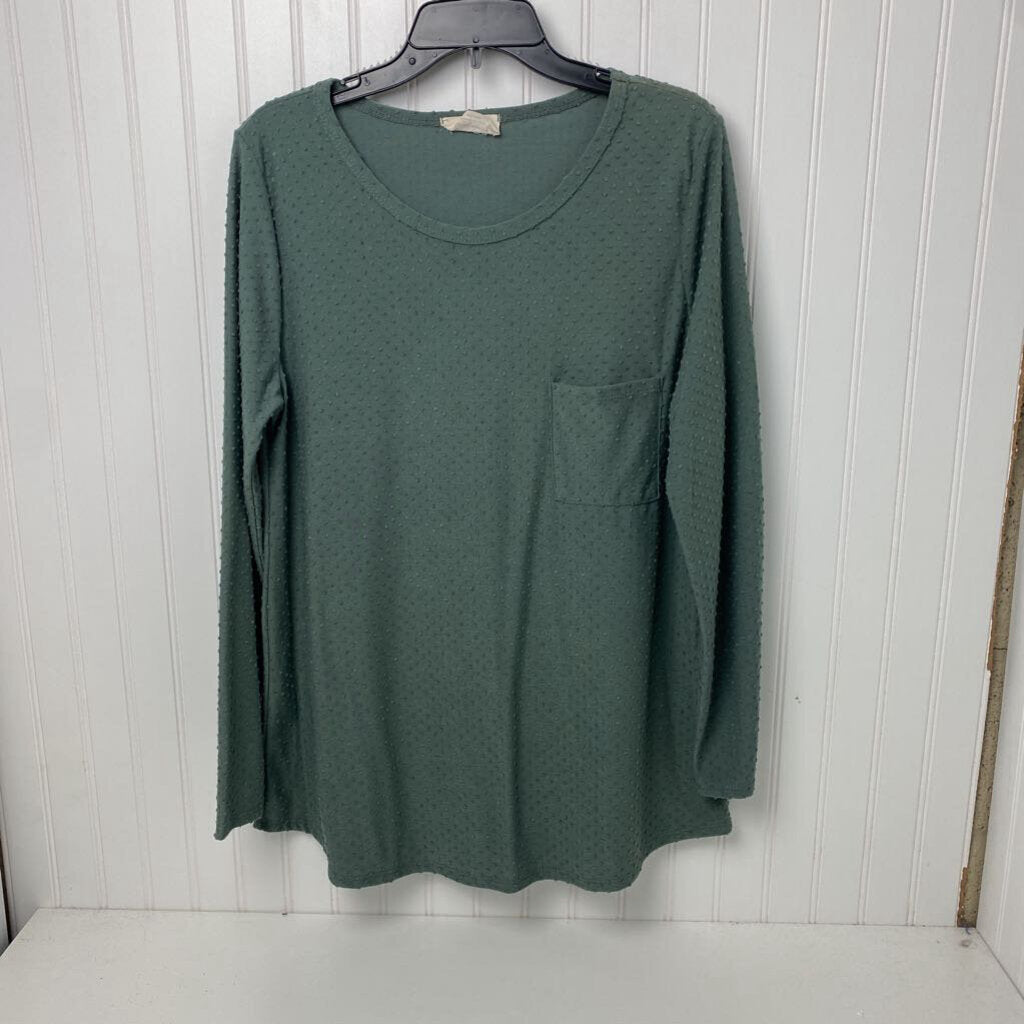TEXTURED W/POCKET LONG SLEEVED