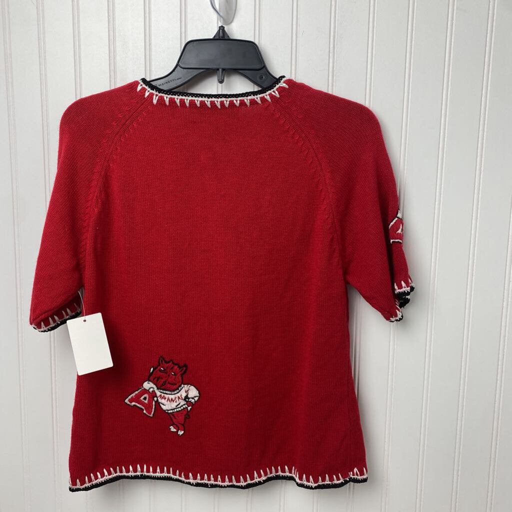 ARKANSAS RAZORBACKS SHORT SLEEVE SWEATER